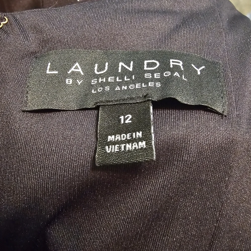 Shelli Segal black flutter cocktail party dress NWT size 12 - Picture 10 of 11